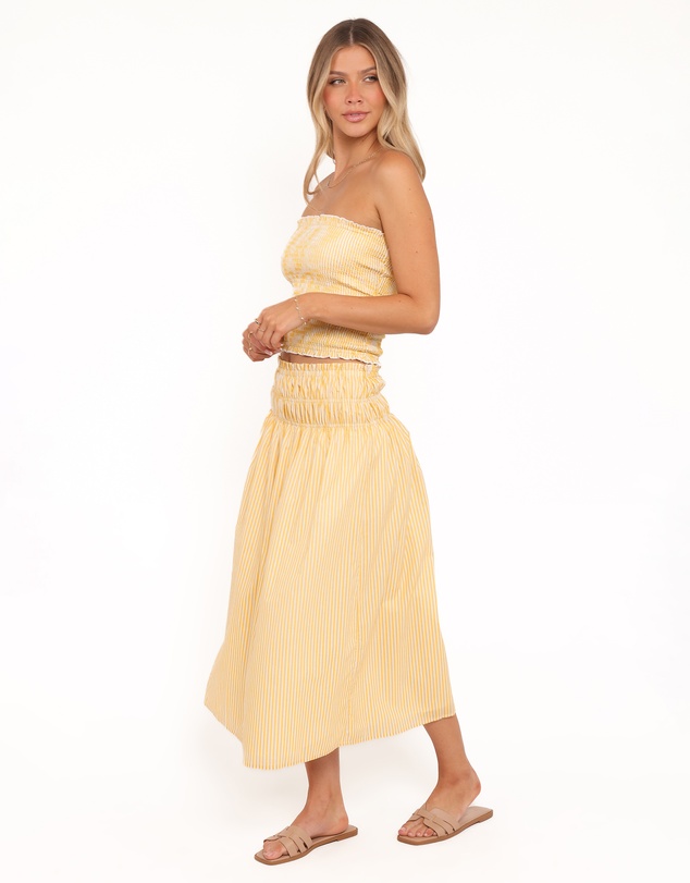 Petal & Pup - Salome Strapless Top - Mango Stripe