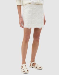 Oroton - Broderie Trim Mini Skirt