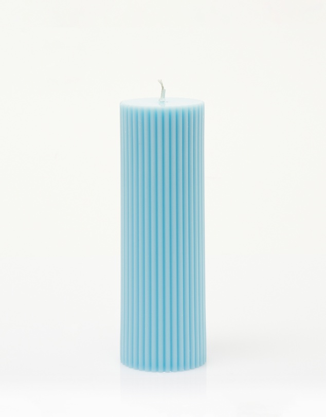 XRJ Celebrations - Pillar Pastel Blue Candle