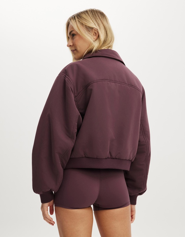 Cotton On Body Active - Collared Soft Touch Bomber Jacket