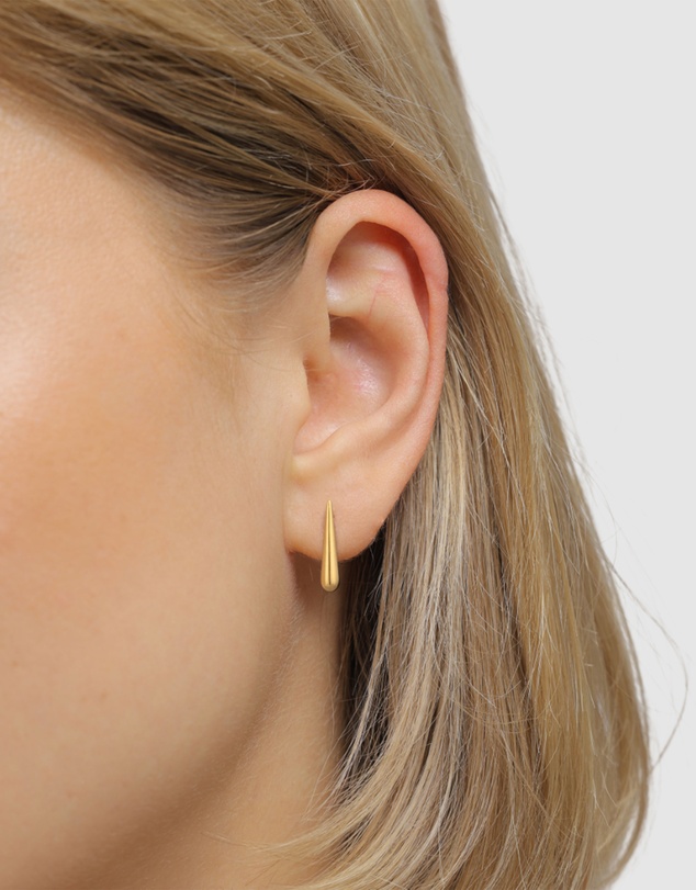 Elli Jewelry - Teardrop Stud Earrings in Gold-Plated 925 Silver