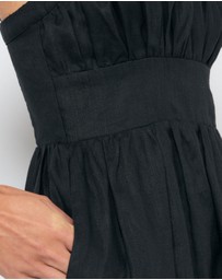 AERE - Gracelyn Linen Midi Dress