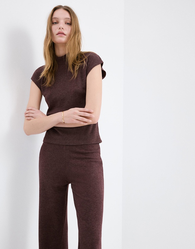 M.N.G - Knitted Trousers With Elastic Waistband