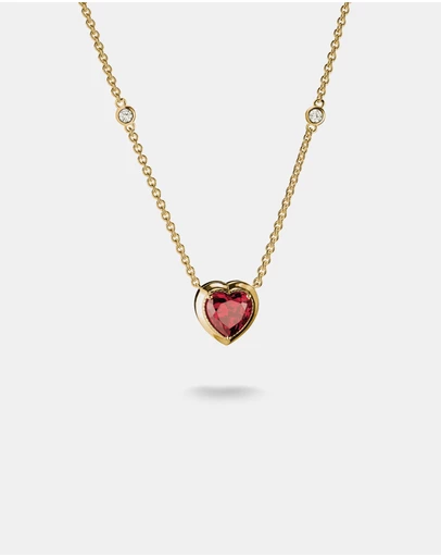 THOMAS SABO - THOMAS SABO Necklace with Red Heart Pendant Gold