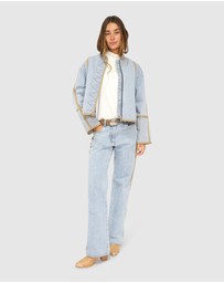 Belle & Bloom - Free And Forward Quilted Denim Jacket