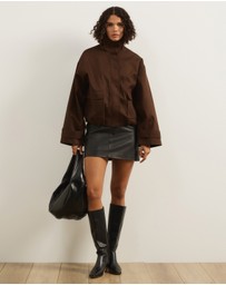Atmos&Here - Taya Funnel Neck Twill Bomber
