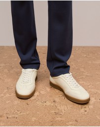 Trenery - Halden Leather Sneaker in Parchment