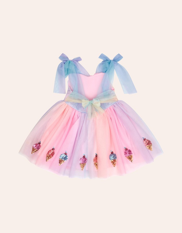 Huxbaby - You-Scream-For-Ice Cream Sequin Tulle Dress - ICONIC EXCLUSIVE - Babies-Teens