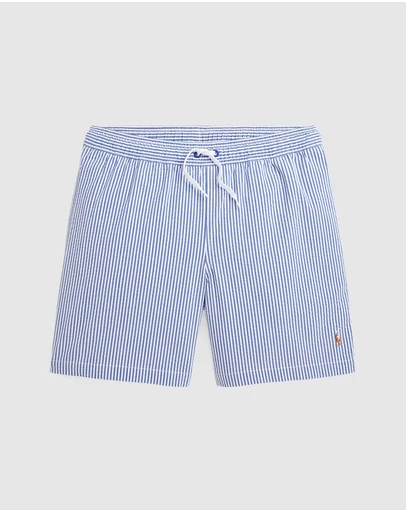 Polo Ralph Lauren - Traveler Stretch Seersucker Swim Trunks - Teens