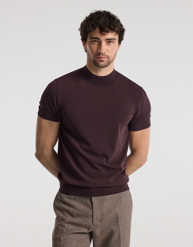 Calibre - Slim Tech Knit T-shirt Bourbon