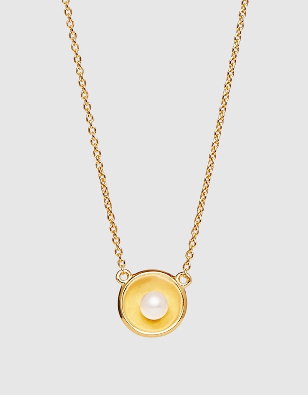 Najo - Capri Yellow Gold and Pearl Necklace