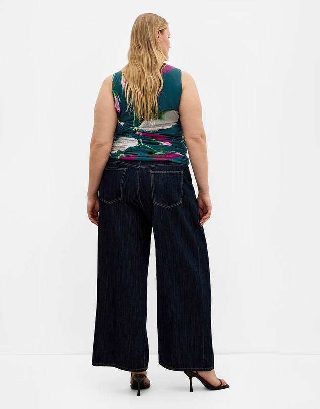 City Chic - Lidia Ruched Print Top