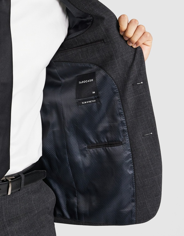 Tarocash - Lev Slim Check Suit Jacket