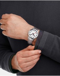 Mondaine - Mondaine Classic Silver Stainless Steel 40mm Watch