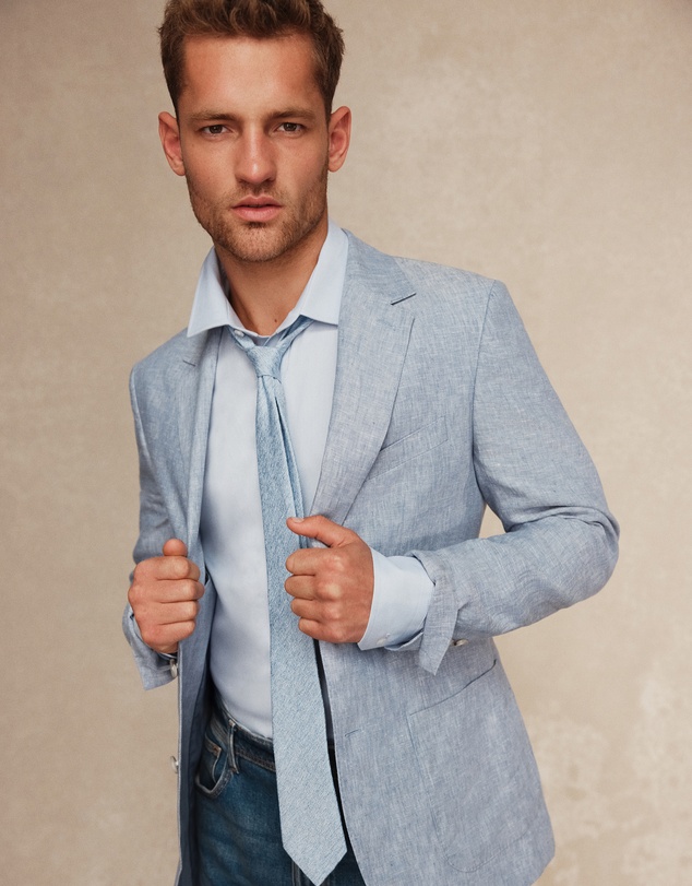 Country Road - Regular Fit Linen Chambray Jacket
