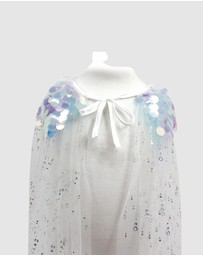 Pink Poppy - Christmas Holiday Shimmering Angel Party Cape