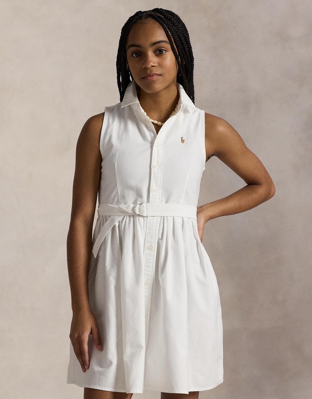 Polo Ralph Lauren - Belted Cotton Oxford Shirtdress - Teens