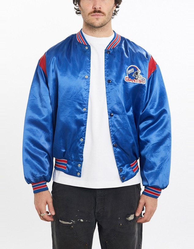 Vintage by The Real Deal - Pre Loved - Vintage 80s NFL New York Giants Satin Bomber Jacket