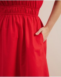 Atmos&Here Curvy - Jasmine Linen Blend Midi Dress