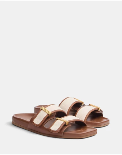 rag & bone - Rue Canvas Leather Slide