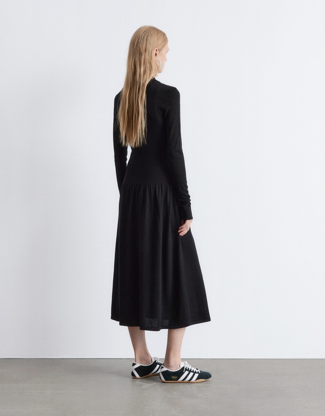 & Other Stories - Knitted Mock-Neck Midi Dress