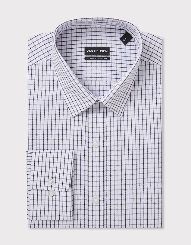 Van Heusen - Windowpane Poplin Shirt
