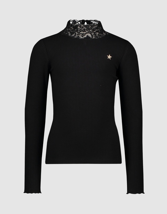 Like FLO - Long Sleeve Lace Turtleneck Top - Kids-Teens