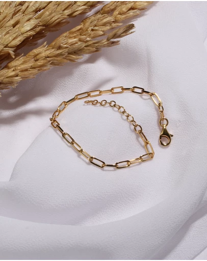 Elli Jewelry - Bracelet Links Charm Holder Basic in 925 Sterling Silver Gold Plated