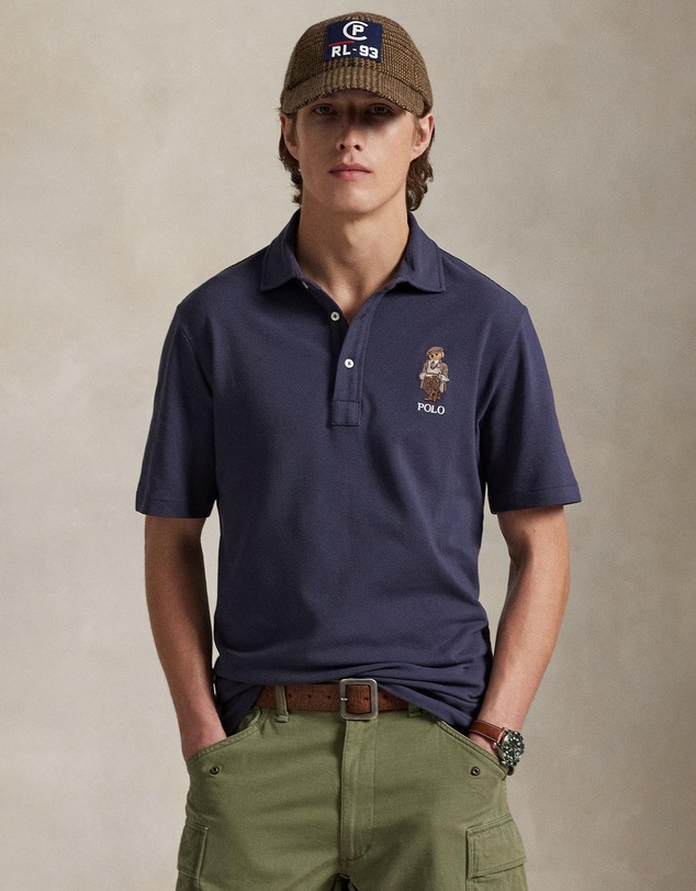 Polo Ralph Lauren - Custom Slim Polo Bear Mesh Polo Shirt