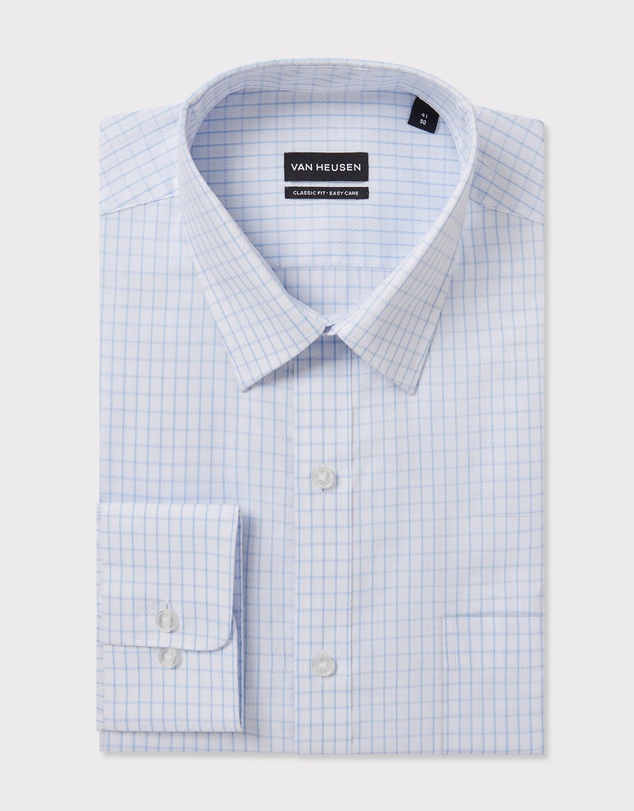 Van Heusen - Windowpane Poplin Shirt