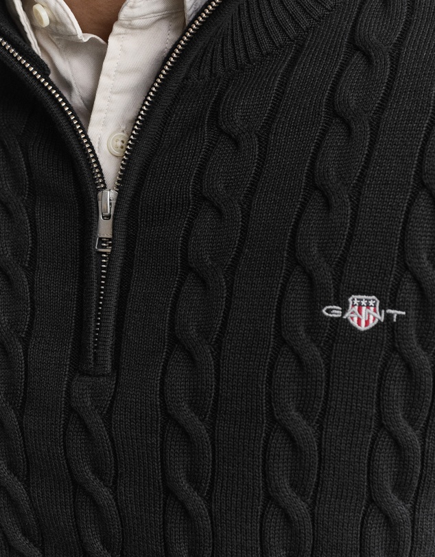 Gant - Cotton Cable Half-Zip Knit