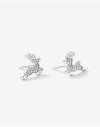 Michael Hill - Reindeer Stud Earrings with Cubic Zirconia in Sterling Silver