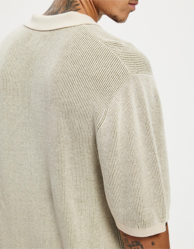 Rhythm - Hi Lo Knit Button Up Shirt