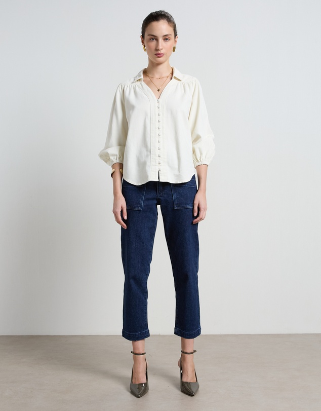 DRICOPER DENIM - Stella Stretch High Waisted Indigo Trousers