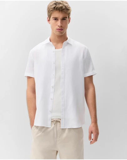 UNISON - Linen S/S Regular Fit Shirt