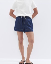 UNISON - Paperbag Waist Denim Short