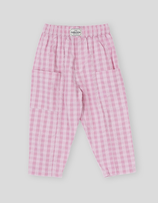 Goldie + Ace - Lightweight Gingham Kit Pocket Pants - Babies-Kids