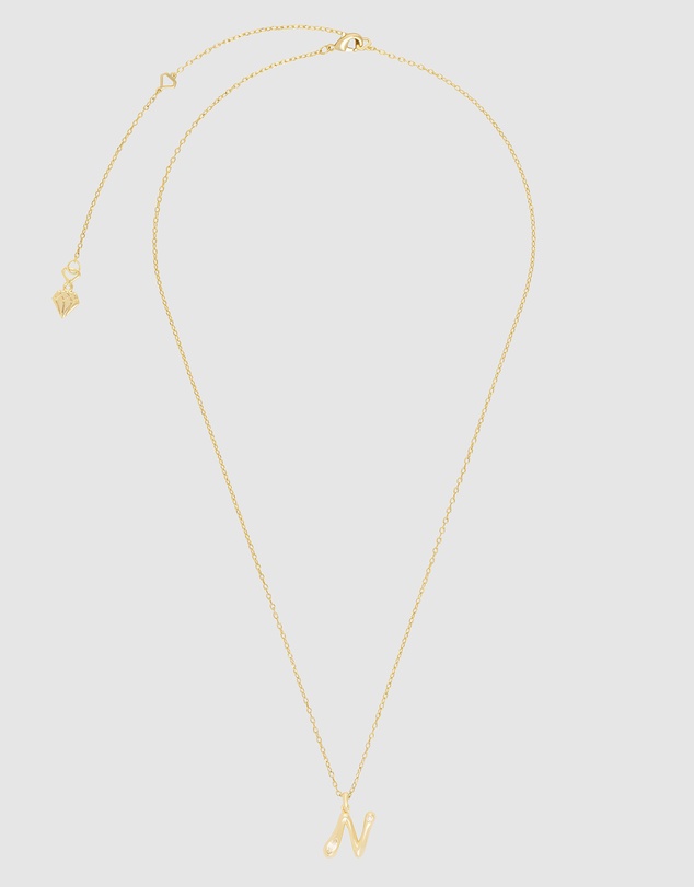 Wanderlust + Co - Alphabet Bubble Pendant Necklace - Letter N