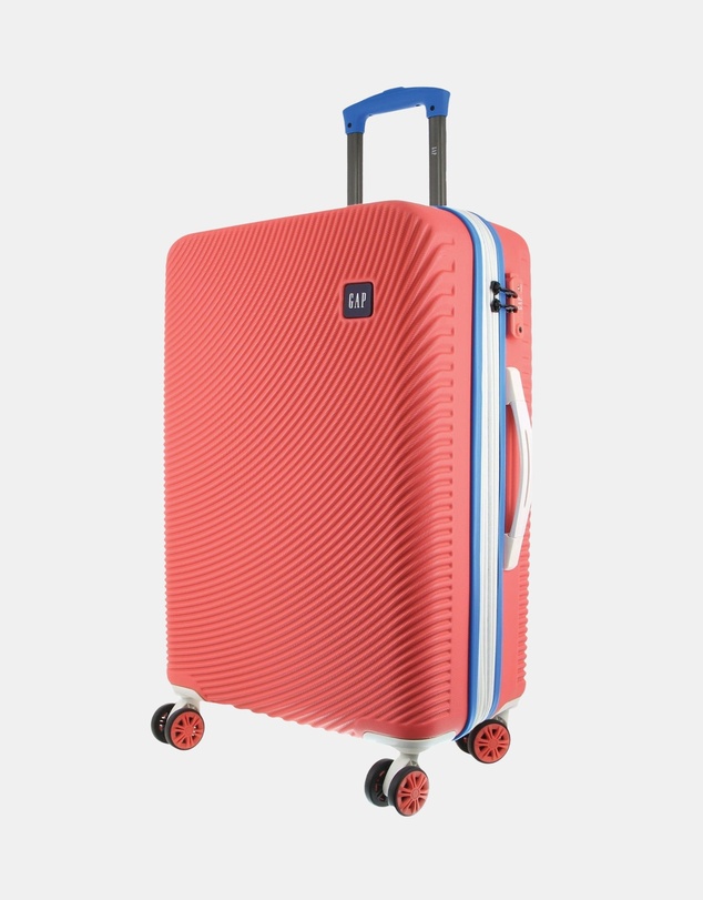 GAP - GAP Stripe Large Hard Shell with Mini Beauty Case Set + Leather Tag