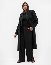 City Chic - Keira Longline Melton Coat