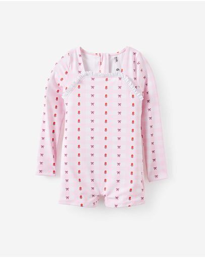 BALLET PINK FLORAL GINGHAM