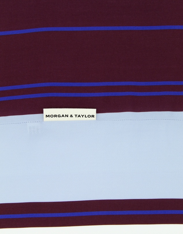 Morgan & Taylor - Arianna Beach Robe in Brown, Blue and White