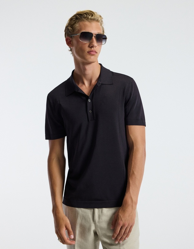 Calibre - Shiny Rayon Polo Currant