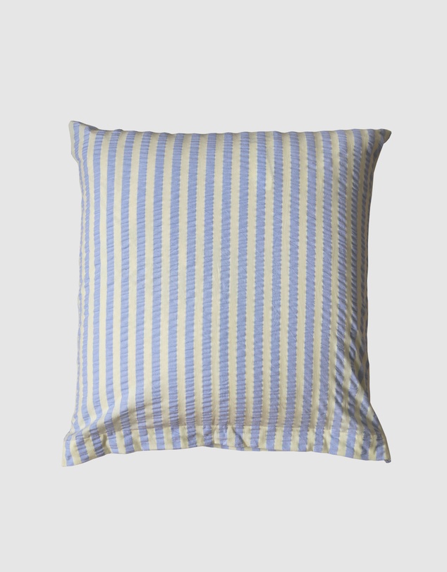 Mosey Me - Butter Blue Seersucker Euro Pillowcase Set