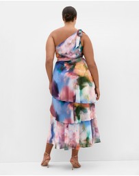 City Chic - Enchant Bouquet One Shoulder Maxi Dress