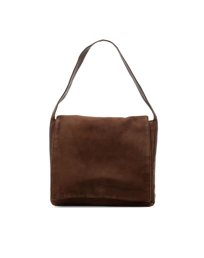 Pre-Loved by Azura Reborn - Pre-Loved Suede Anagram Flap Shoulder Bag
