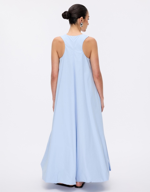 Revibe - Repaired Minima Esenciales Luna Cotton Bubble Hem Maxi Dress - AU 6