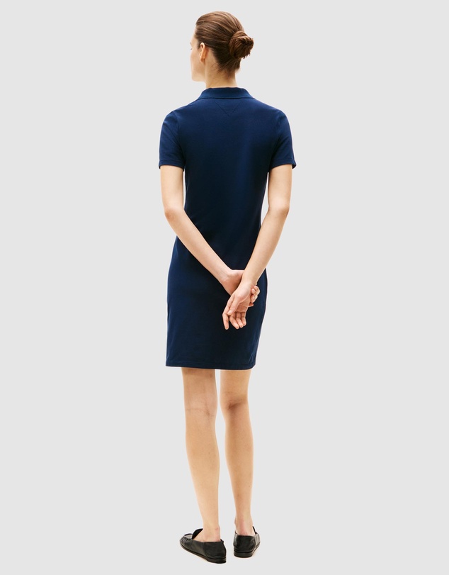 Tommy Hilfiger - Slim Open V-Neck Polo Dress