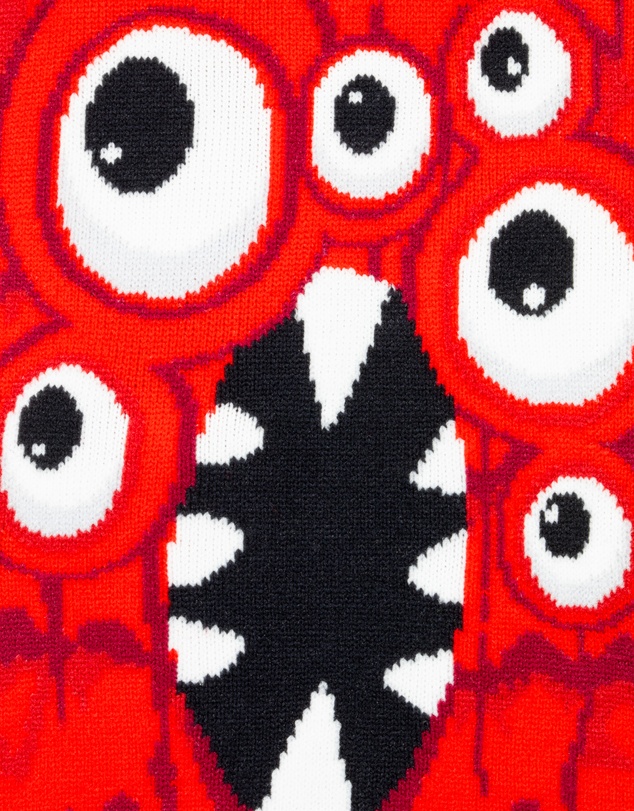 Crazy Skates - Crazy Socks Monster Red Knee-High Socks