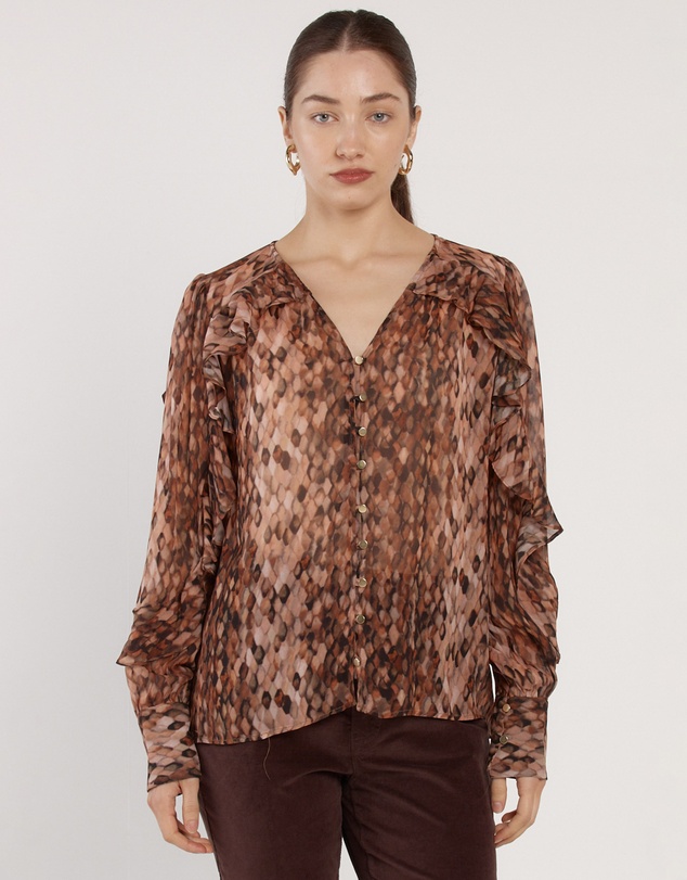 Fate + Becker - Odette Ruffle Blouse